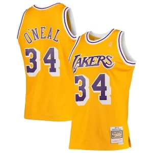 Magnifico Shaquille O'Neal Los Angeles Lakers 1996/97 Hardwood Classics Swingman Jersey Gold/Purple/Royal