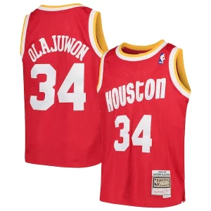 Gorgeous Fascinante Raffinato Hakeem Olajuwon Houston Rockets Youth Swingman Throwback Jersey Red