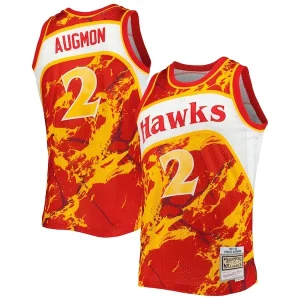 Gorgeous Stacey Augmon Atlanta Hawks 1991/92 Hardwood Classics Marble Swingman Jersey Red