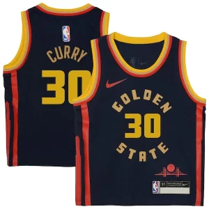 Moderno Magnifico Prestigioso Stephen Curry Golden State Warriors Nike Preschool 2024/25 Swingman Player Jersey City Edition Navy