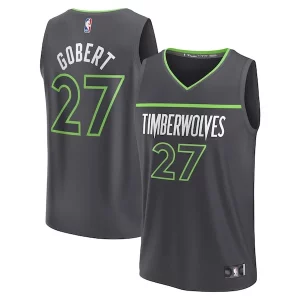 Attraente Rudy Gobert Minnesota Timberwolves Fast Break Replica Player Jersey Statement Edition Black