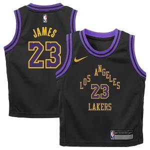 Fantastico LeBron James Los Angeles Lakers Nike Preschool 2023/24 Swingman Replica Jersey City Edition Black