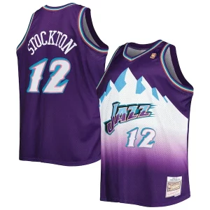 Carino Sofisticato John Stockton Utah Jazz Big & Tall Hardwood Classics 1996/97 Swingman Jersey Purple