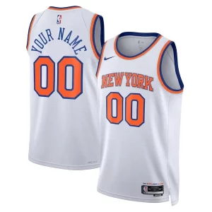 Splendido Gorgeous New York Knicks Nike Unisex Swingman Custom Jersey White Association Edition/Blue