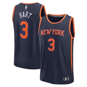 Carino Pratico Resistente Josh Hart New York Knicks Fast Break Replica Player Jersey Statement Edition Navy