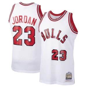 Eccezionale Resistente Michael Jordan Chicago Bulls 1984/85 Hardwood Classics Rookie Authentic Jersey White/Red