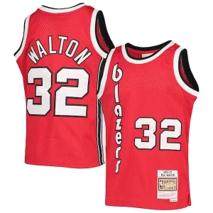 Lussuoso Bill Walton Portland Trail Blazers Youth 1976/77 Hardwood Classics Swingman Jersey Black