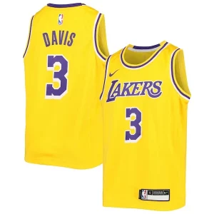 Bellissimo Lussuoso Fantastico Anthony Davis Los Angeles Lakers Nike Youth Swingman Jersey Icon Edition Gold