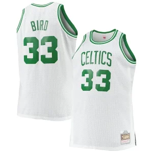 Meraviglioso Ottimo Larry Bird Boston Celtics Big & Tall 1985/86 Hardwood Classics Swingman Jersey White