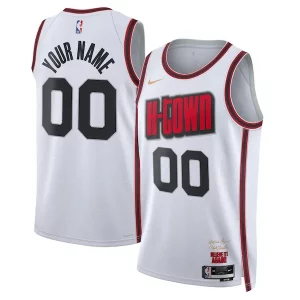 Attraente Raffinato Fantastico Houston Rockets Nike Unisex 2024/25 Custom Swingman Jersey City Edition White