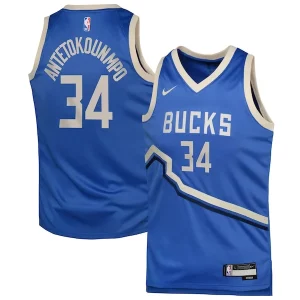 Splendido Sofisticato Comodo Giannis Antetokounmpo Milwaukee Bucks Nike Youth 2024/25 Swingman Player Jersey City Edition Royal