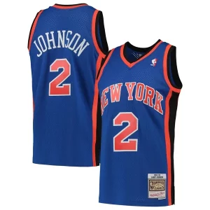 Meraviglioso Larry Johnson New York Knicks 1998/99 Hardwood Classics Swingman Jersey Blue