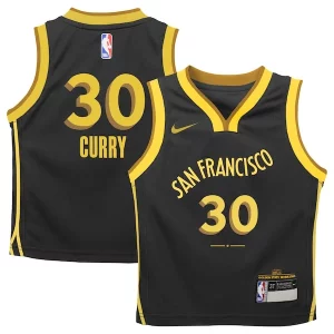 Elegante Bellissimo Fascinante Stephen Curry Golden State Warriors Nike Toddler Swingman Replica Jersey City Edition Black
