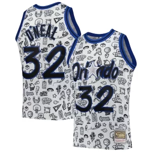 Versatile Shaquille O'Neal Orlando Magic 1994/95 Hardwood Classics Doodle Swingman Player Jersey White