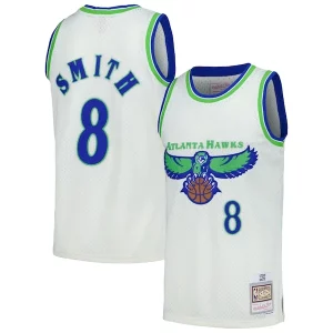 Accattivante Magnifico Trendy Steve Smith Atlanta Hawks Chainstitch Swingman Jersey Cream