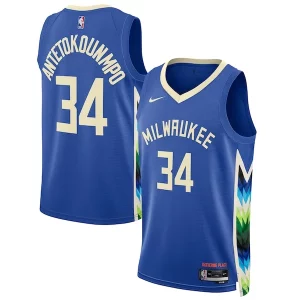 Ottimo Trendy Raffinato Giannis Antetokounmpo Milwaukee Bucks Nike Unisex 2022/23 Swingman Jersey City Edition Royal