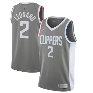 Prestigioso Cool Kawhi Leonard LA Clippers Nike 2020/21 Swingman Player Jersey Gray Earned Edition
