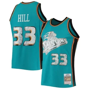 Elegante Grant Hill Detroit Pistons 1998/99 Hardwood Classics NBA 75th Anniversary Diamond Swingman Jersey Teal
