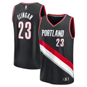 Meraviglioso Donovan Clingan Portland Trail Blazers 2024 NBA Draft Fast Break Player Jersey Icon Edition Black