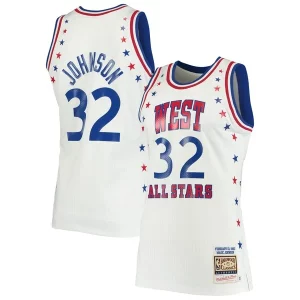 Gorgeous Ottimo Comodo Magic Johnson Los Angeles Lakers 1983 NBA All Star Game Hardwood Classics Authentic Jersey White
