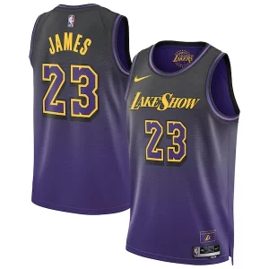 Bellissimo LeBron James Los Angeles Lakers Nike Unisex 2024/25 Swingman Player Jersey City Edition Purple