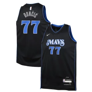 Splendido Eccezionale Fantastico Luka Dončić Dallas Mavericks Nike Youth Swingman Replica Jersey City Edition Black