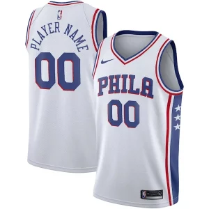 Elegante Delizioso Comodo Philadelphia 76ers Nike 2020/21 Swingman Custom Jersey Association Edition White