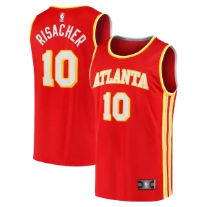 Moderno Lussuoso Classico Zaccharie Risacher Atlanta Hawks Youth 2024 NBA Draft Fast Break Player Jersey Icon Edition Red