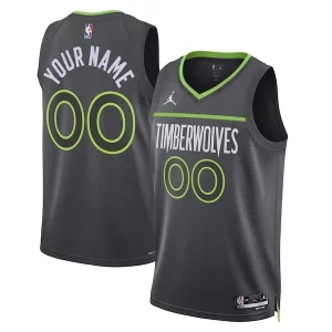 Cool Minnesota Timberwolves Jordan Brand Unisex 2022/23 Swingman Custom Jersey Statement Edition Black