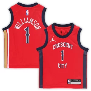 Moderno Zion Williamson New Orleans Pelicans Jordan Brand Preschool 2022/23 Replica Jersey Statement Edition Red