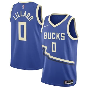 Magnifico Damian Lillard Milwaukee Bucks Nike Unisex 2024/25 Swingman Player Jersey City Edition Royal