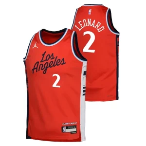 Eccezionale Kawhi Leonard LA Clippers Jordan Brand Youth Swingman Jersey Statement Edition Red
