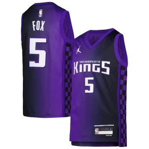 Magnifico De'Aaron Fox Sacramento Kings Jordan Brand Youth Swingman Jersey Statement Edition Purple