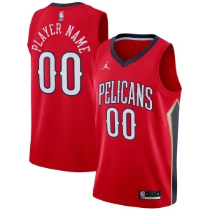 Meraviglioso New Orleans Pelicans Jordan Brand Swingman Custom Jersey Statement Edition Red