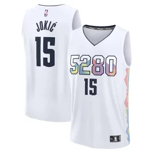 Cool Nikola Jokic Denver Nuggets Youth 2024/25 Fast Break Player Jersey City Edition White