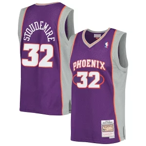 Accattivante Splendido Amar'e Stoudemire Phoenix Suns 2001/02 Hardwood Classics Swingman Jersey Purple/White