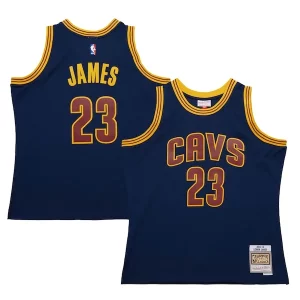 Ottimo Incantevole LeBron James Cleveland Cavaliers 2015/16 Hardwood Classics Swingman Jersey Navy