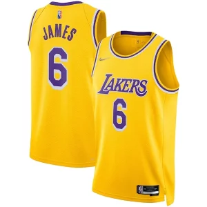 Bellissimo Resistente LeBron James Los Angeles Lakers Nike 2021/22 Diamond Swingman Jersey Icon Edition Gold