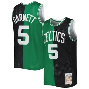 Duraturo Moderno Cool Kevin Garnett Boston Celtics Hardwood Classics 2007/08 Split Swingman Jersey Black/Kelly Green