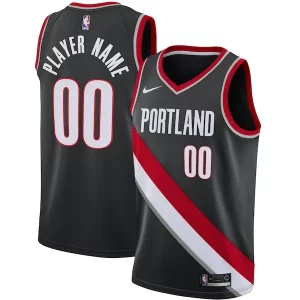 Attraente Stupendo Raffinato Portland Trail Blazers Nike Swingman Custom Jersey Black Icon Edition