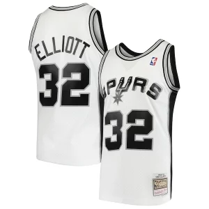 Resistente Ottimo Sean Elliott San Antonio Spurs 1998/99 Hardwood Classics Swingman Jersey White