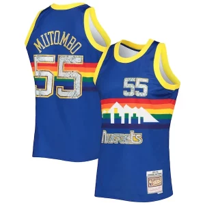 Duraturo Meraviglioso Dikembe Mutombo Denver Nuggets 1996/97 Hardwood Classics NBA 75th Anniversary Diamond Swingman Jersey Royal