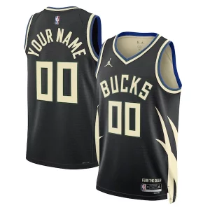 Fantastico Gorgeous Milwaukee Bucks Jordan Brand Unisex 2022/23 Swingman Custom Jersey Statement Edition Black