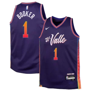 Gorgeous Magnifico Devin Booker Phoenix Suns Nike Youth Swingman Replica Jersey City Edition Purple