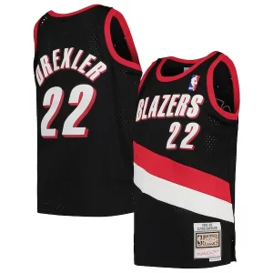 Meraviglioso Carino Incantevole Clyde Drexler Portland Trail Blazers Youth 1991/92 Hardwood Classics Swingman Jersey Black