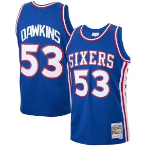 Attraente Gorgeous Raffinato Darryl Dawkins Philadelphia 76ers 1976/77 Hardwood Classics Swingman Jersey Royal