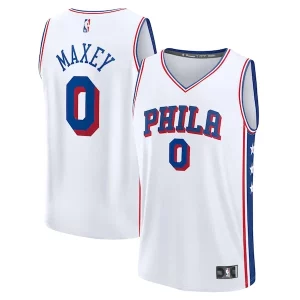 Delizioso Incantevole Ottimo Tyrese Maxey Philadelphia 76ers Youth Fast Break Replica Player Jersey Association Edition White