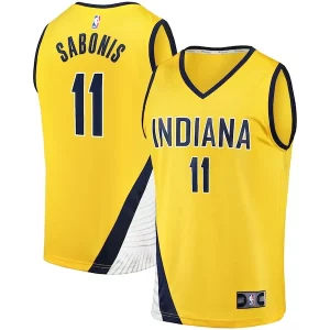 Classico Fantastico Domantas Sabonis Indiana Pacers Fast Break Replica Jersey Statement Edition Gold
