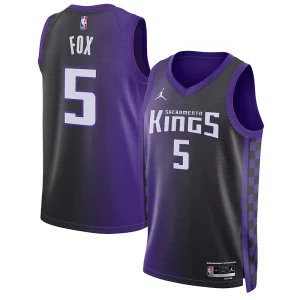 Bellissimo De'Aaron Fox Sacramento Kings Jordan Brand Unisex Swingman Jersey Statement Edition Purple