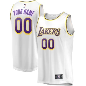 Incantevole Los Angeles Lakers Youth Fast Break Replica Custom Jersey Association Edition White